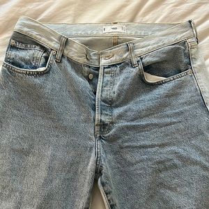 Womens High Waisted Cropped Jeans